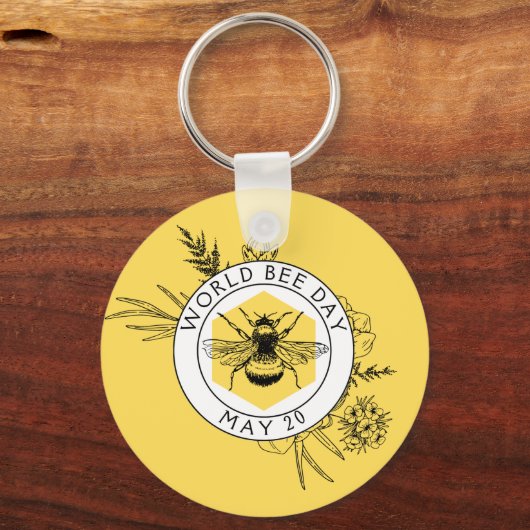 Weltbientag Schlüsselanhänger (Rückseite)
