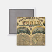 Weltbild Magnet (Vorderseite/Rückseite)