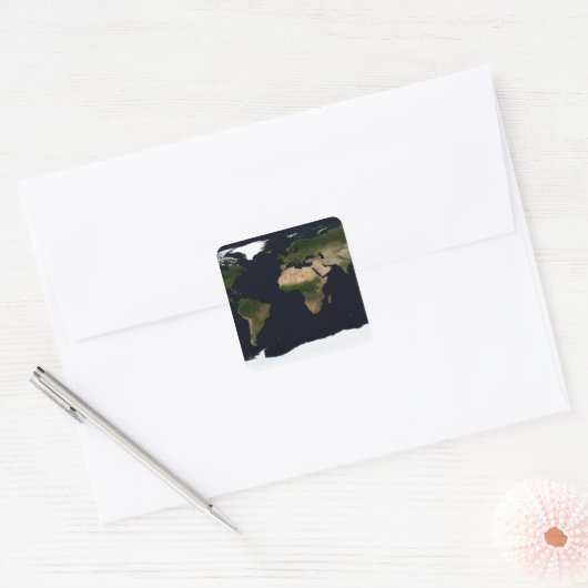 Weltbild Quadratischer Aufkleber (Umschlag)