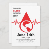 Weltblutspender-Tageskarte (Vorne/Hinten)