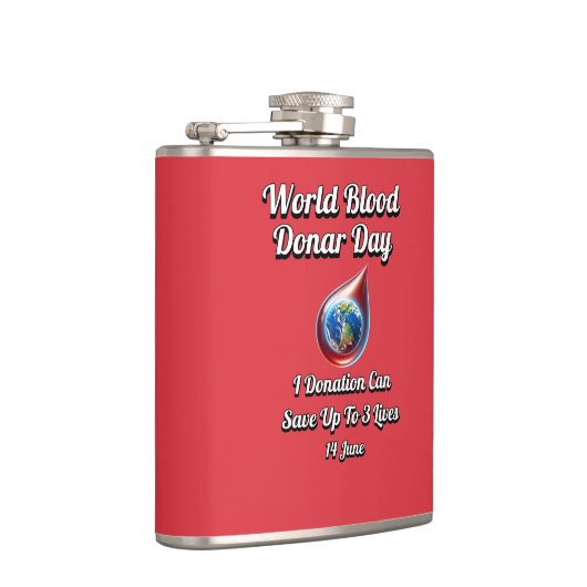 Weltblutspendertag. 14 Juni Flachmann (Rechts)