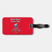 Weltblutspendertag. 14 Juni Gepäckanhänger (Rückseite horizontal)