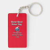 Weltblutspendertag. 14 Juni Schlüsselanhänger (Rückseite)