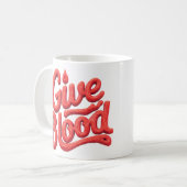Weltblutspendertag - Glossy Blood Donation Text Kaffeetasse (Vorderseite Links)