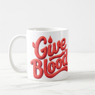 Weltblutspendertag - Glossy Blood Donation Text Kaffeetasse