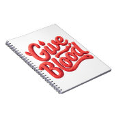 Weltblutspendertag - Glossy Blood Donation Text Notizblock (Rechte Seite)