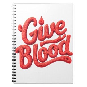 Weltblutspendertag - Glossy Blood Donation Text Notizblock
