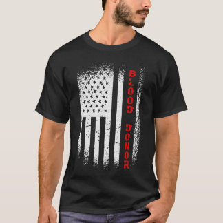 Weltblutspendertagblut - Amerikanische Flagge T-Shirt