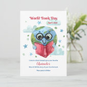 Weltbuch-Tageseinladung Einladung (Stehend Vorderseite)