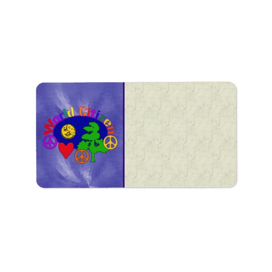 Weltbürger Adressaufkleber (Vorne)