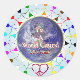 Weltbürger-Aufkleber Runder Aufkleber