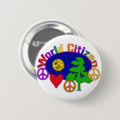 Weltbürger Button (Vorne & Hinten)