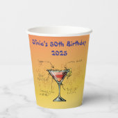 Weltbürger zum Geburtstag Pappbecher (Rückseite)