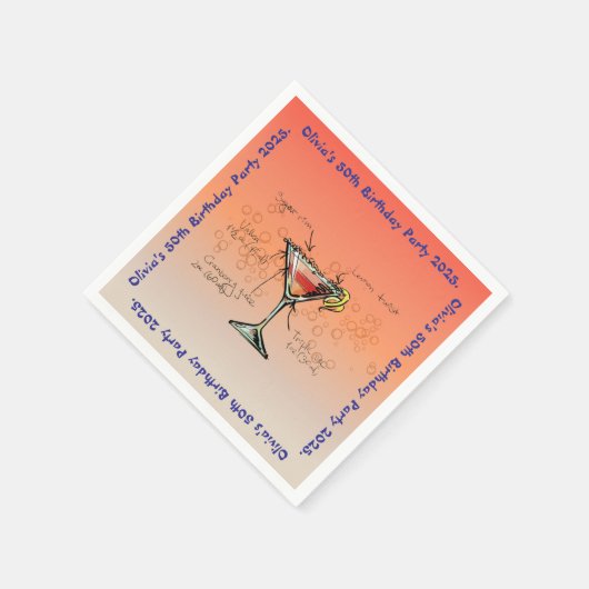 Weltbürgerliche Geburtstagspartei Serviette (Ecke)