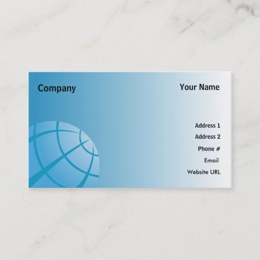 Weltc$kugel-geschäft Visitenkarte (Vorderseite)