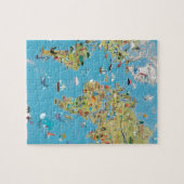 WeltCartoon-Karte Puzzle (Horizontal)