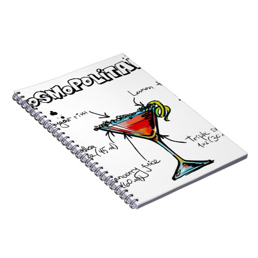 Weltcocktail-Rezept Notizblock (Rechte Seite)