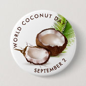 Weltcoconut-Tag Button (Vorderseite)
