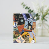 Weltcollage Postkarte (Stehend Vorderseite)