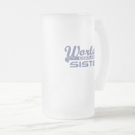 Weltcoolste Schwester Mattglas Bierglas (VorderseiteRechts)