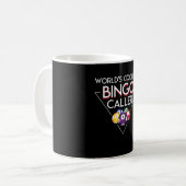 Weltcoolster Bingo-Anrufer-Bingo-Anrufer Kaffeetasse (Vorderseite Links)