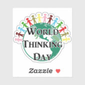 Weltdenktag Aufkleber (Blatt)