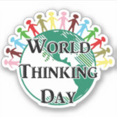 Weltdenktag Aufkleber (Vorderseite)