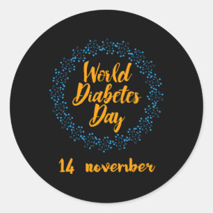 Weltdiabetestag Runder Aufkleber