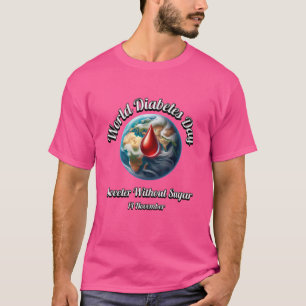 Weltdiabetestag. Süß ohne Zucker. T-Shirt