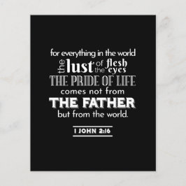 Welteltempfänge - 1 John 2:16 Bibelverse Flyer