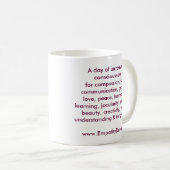 "Weltempathie-Tages" Tasse - rechtshändig (VorderseiteRechts)