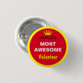 Welten am Phantastischsten - VOLUNTEER (am besten) Button (Vorne & Hinten)