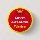 Welten am Phantastischsten - VOLUNTEER (am besten) Button (Vorderseite)