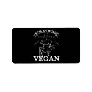 Welten am schlimmsten Vegane GRILLEN Fleisch, Hühn Adressaufkleber