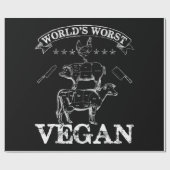 Welten am schlimmsten Vegane GRILLEN Fleisch, Hühn Geschenkpapier (Flach)