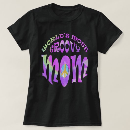 Welten am weitesten Groovy Mama Pastel T-Shirt (Design vorne)