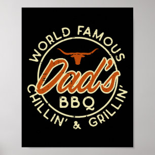 Welten Berühmte Vater Grillen Grillin Barbecue Fat Poster