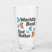 Welten Best Godmutter Retro Glas (Vorderseite)