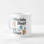 Welten Best Godmutter Retro Kaffeetasse (Vorderseite Links)