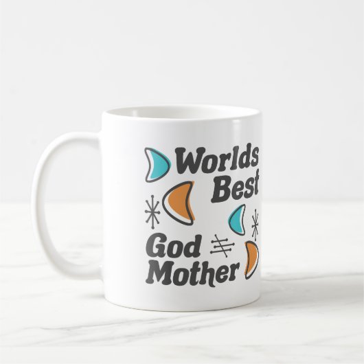 Welten Best Godmutter Retro Kaffeetasse (Links)