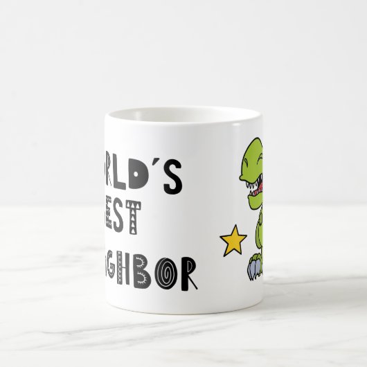 Welten Best Neighbor, Dinosaur, Funny, Niedlich Kaffeetasse (Mittel)