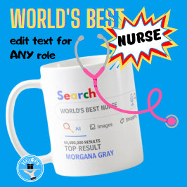 WELTEN BEST NURSE Funny Top Search Resultat Kaffeetasse