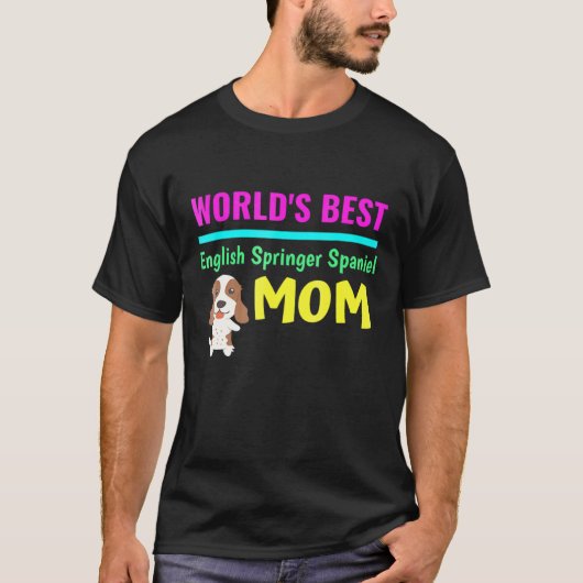 Welten Beste Englisch Springer Spanische Mama T-Shirt (Vorderseite)