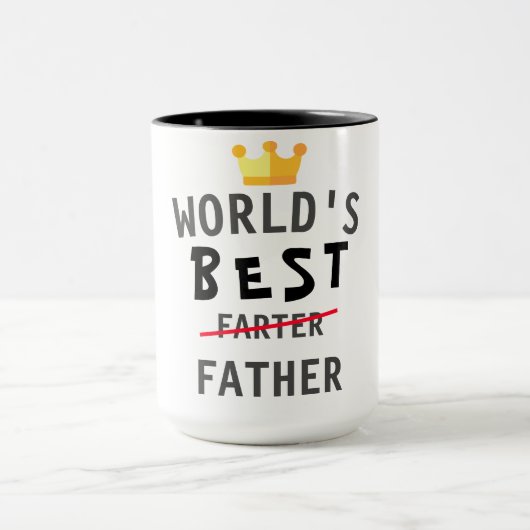 Welten Beste Farter Fathers Day Geschenk Funny Cre Tasse (Zentrum)