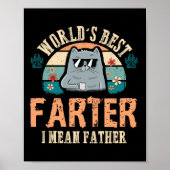 Welten Beste Farter I Gemein Vater Bester Katze Va Poster (Vorne)