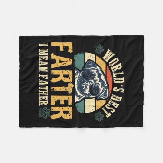 Welten Beste Farter I Gemein Vater Bester Vater je Fleecedecke (Vorderseite (Horizontal))