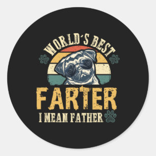 Welten Beste Farter I Gemein Vater Bester Vater je Runder Aufkleber