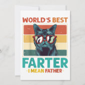 Welten Beste Farter I Gemein Vater zum Shirt Beste Einladung (Rückseite)