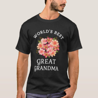 Welten Beste große Oma K Peach Blume T-Shirt