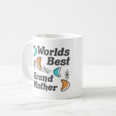 Welten Beste Großmutter Retro Kaffeetasse (Vorderseite Links)